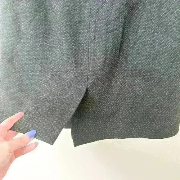 Lauren Ralph Lauren Wool Skirt SZ 10 Gray Black Vintage 90s Modest Career Office - Picture 6 of 7